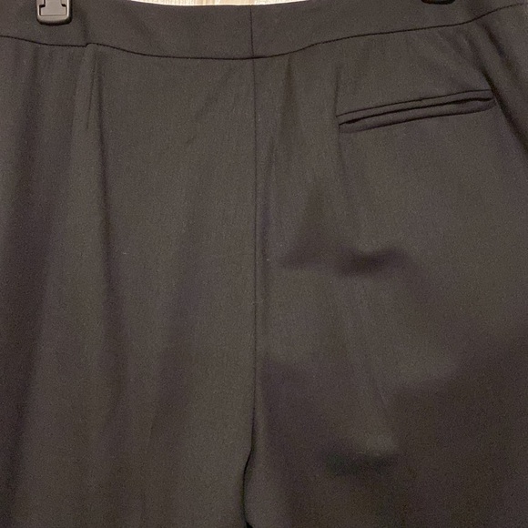 Lafayette 148 Black Virgin Wool Blend Straight Leg Career Trouser Pant Size 10 - Picture 5 of 10